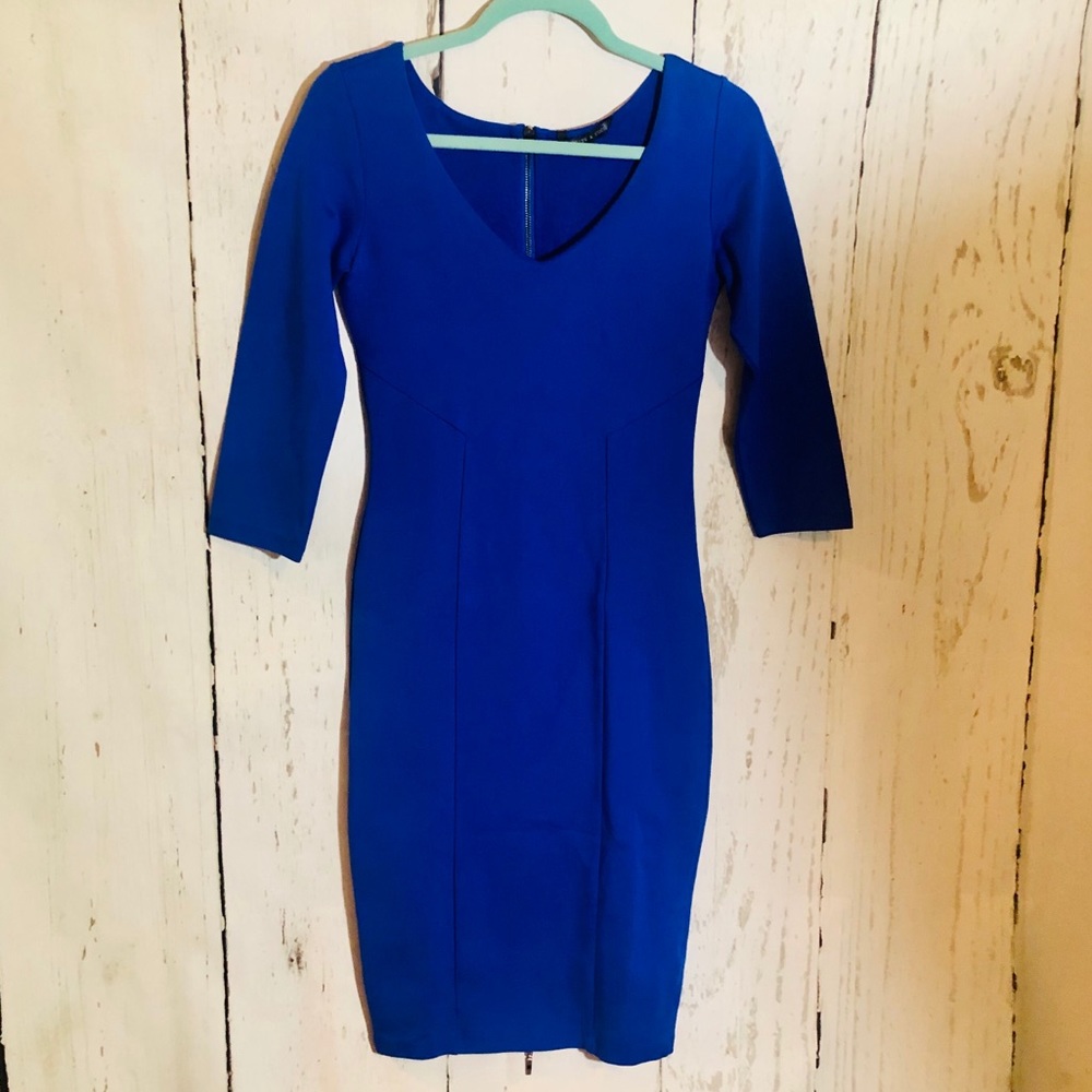 Icecream Toucan Midi Woven Dress- Cobalt